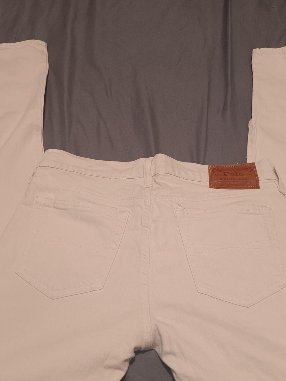 Polo by Ralph Lauren Women’s Light Beige Jeans - Classic Back Pocket Style.